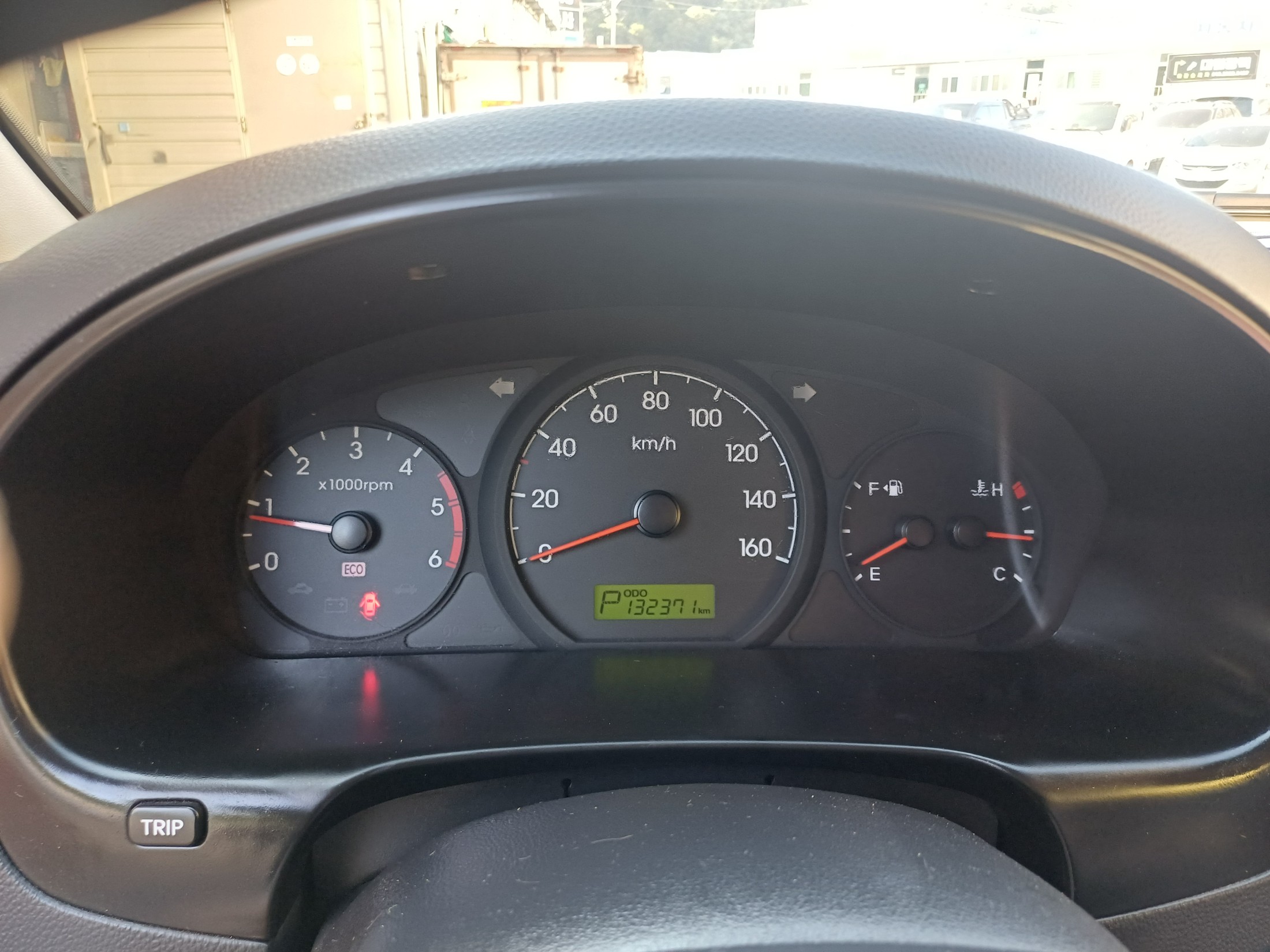 Used Korean vehicle on a dealer lot in South Korea